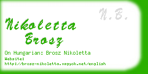 nikoletta brosz business card